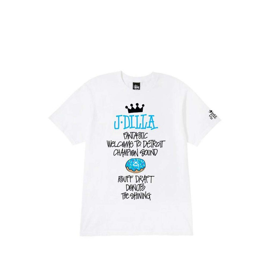 Heritage * | Stussy J Dilla World Tour T-Shirt Short Sleeve White Blue Promotion