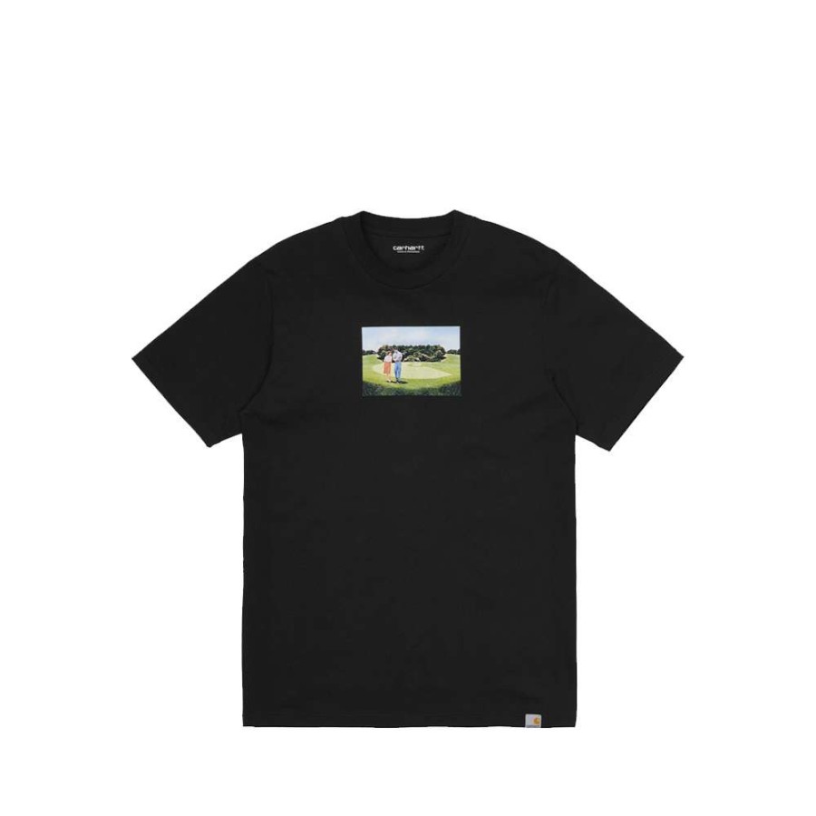 T-Shirts & Polo * | Carhartt Wip S/S Hole 19 T-Shirt Black I029614-9 Sale