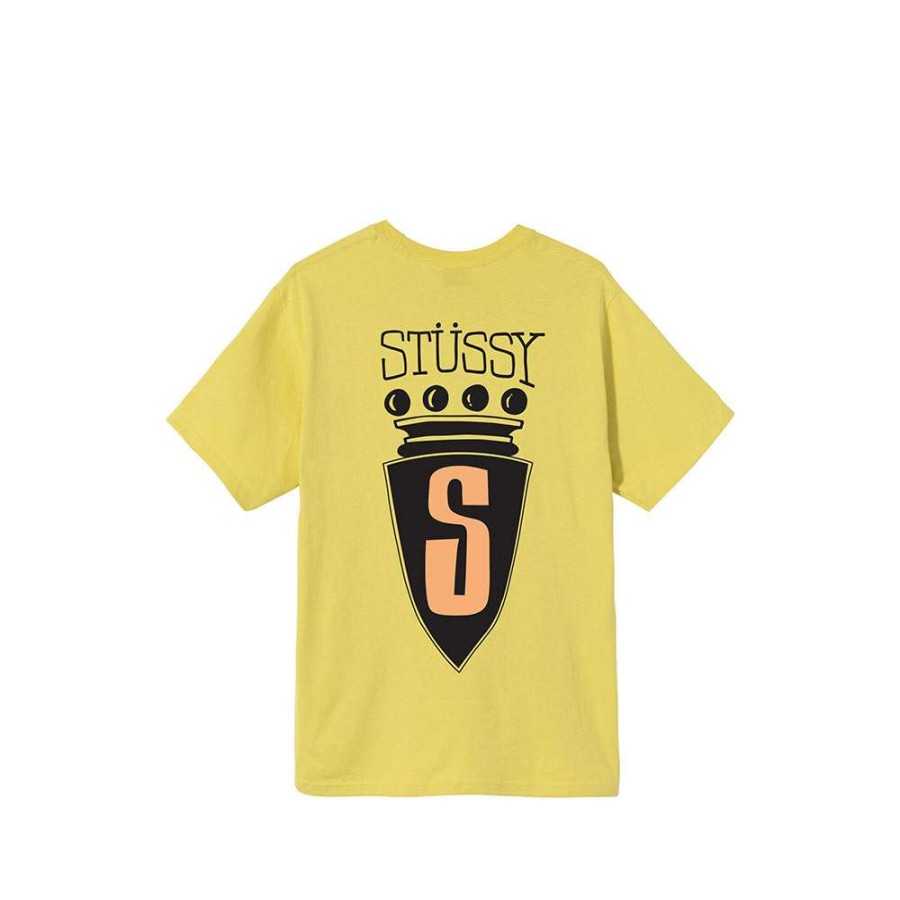 T-Shirts & Polo * | Stussy S Crest Tee Lemon 1904581 Sale