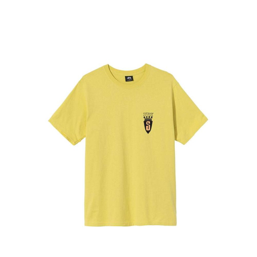 T-Shirts & Polo * | Stussy S Crest Tee Lemon 1904581 Sale