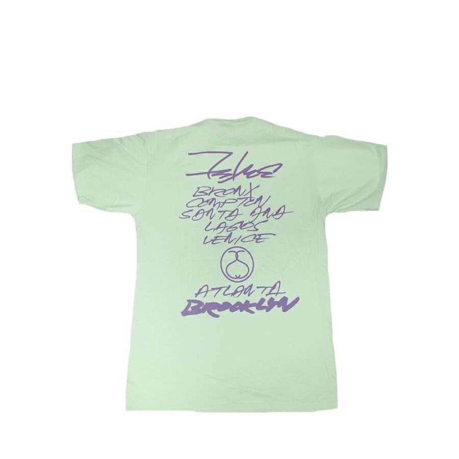 Heritage * | Stussy Mint Green Tee World Tour 2006 Futura Limited Edition Sale