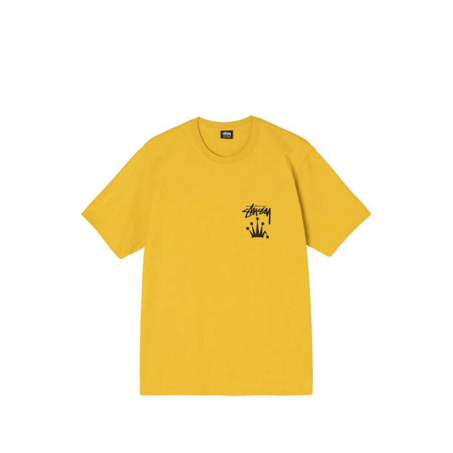 T-Shirts & Polo * | Stussy Stock Crown Tee Honey 1904715 Promotion