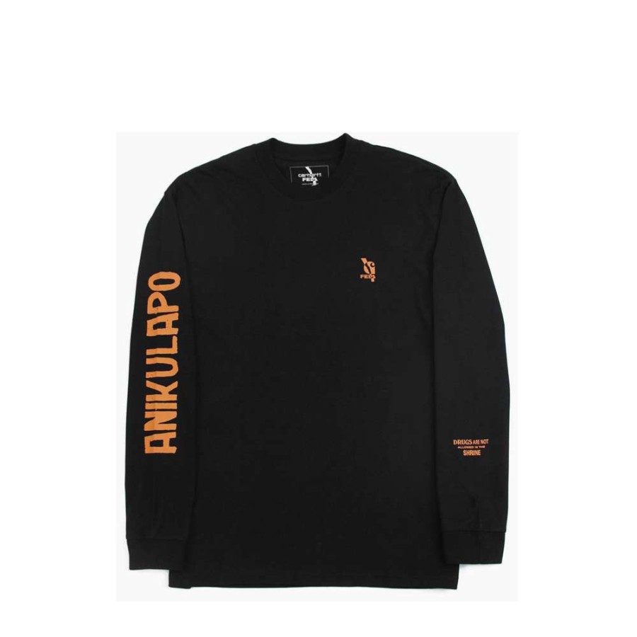 Heritage * | Fela Kuti X Carhartt Wip Long Sleeve Fela Fela Fela T-Shirt Black I026850-23 Sale