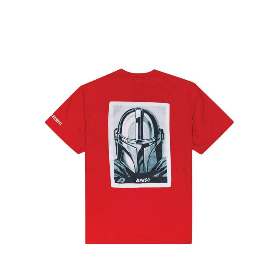 T-Shirts & Polo * | Element X Star Wars Mando T-Shirt Fire Red U1-Ss03-Elf0 Discount