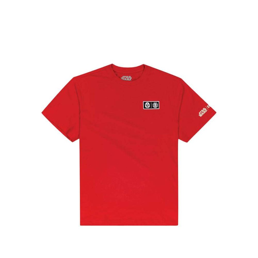 T-Shirts & Polo * | Element X Star Wars Mando T-Shirt Fire Red U1-Ss03-Elf0 Discount