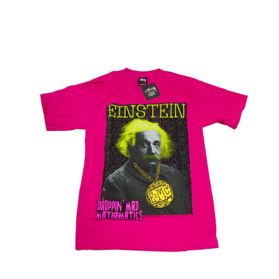 Heritage * | Stussy Great Minds Einstein Tee Magenta Limited Edition Discount