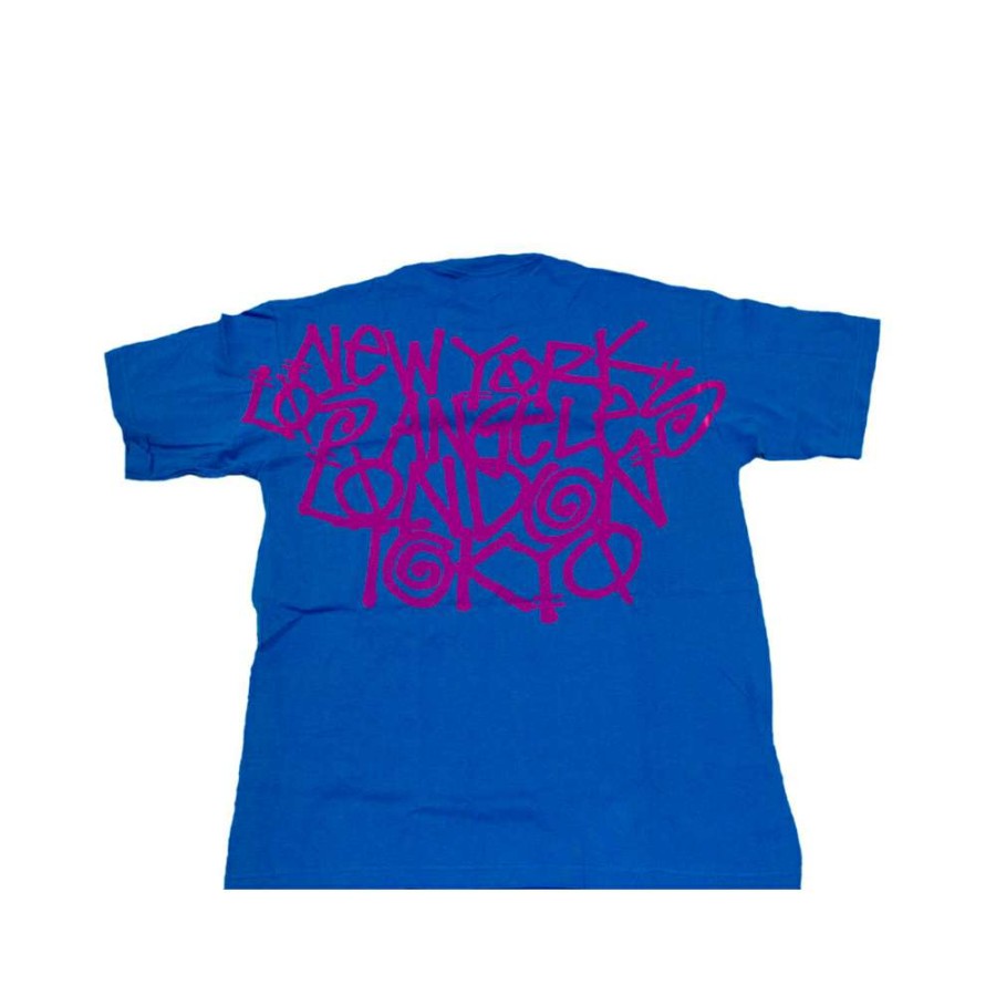 Heritage * | Stussy Gear Crazy City Blue Tee Limited Edition Sale