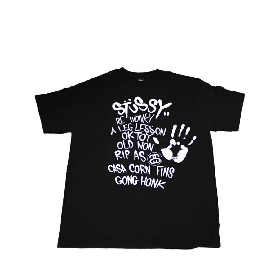 Heritage * | Stussy Black Tee World Tour 2006 Kaws S6Sc1901238 Limited Edition Sale