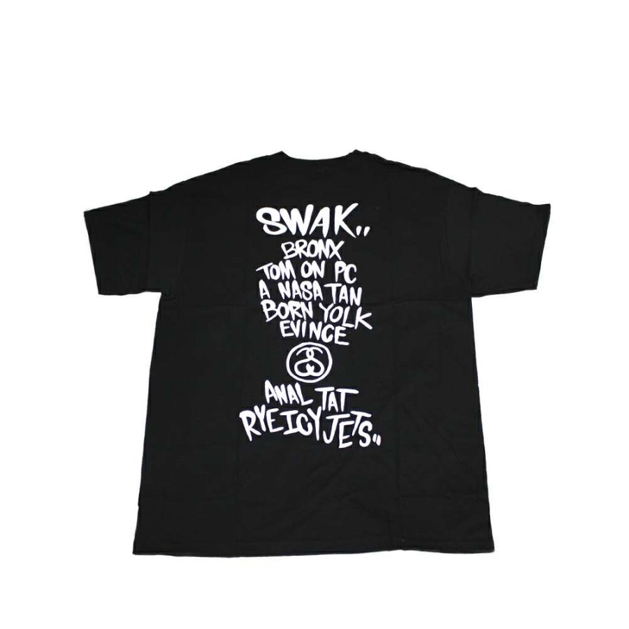 Heritage * | Stussy Black Tee World Tour 2006 Kaws S6Sc1901238 Limited Edition Sale