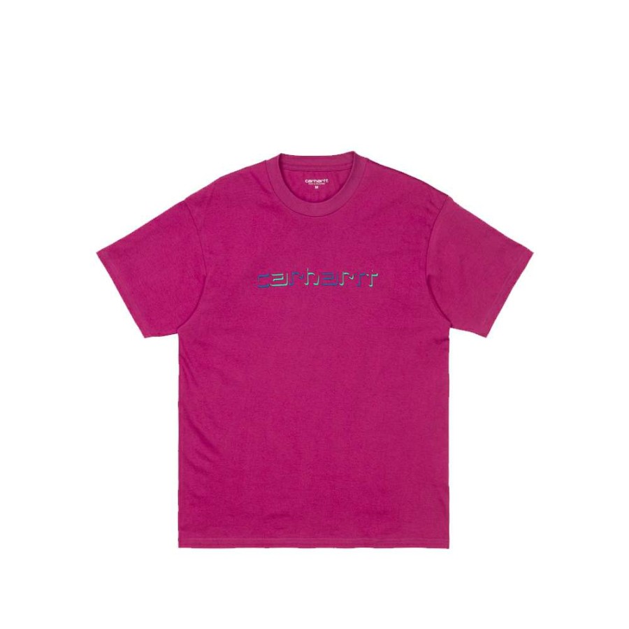 T-Shirts & Polo * | Carhartt Wip Shadow Script T-Shirt Tulip I029012-17 Discount