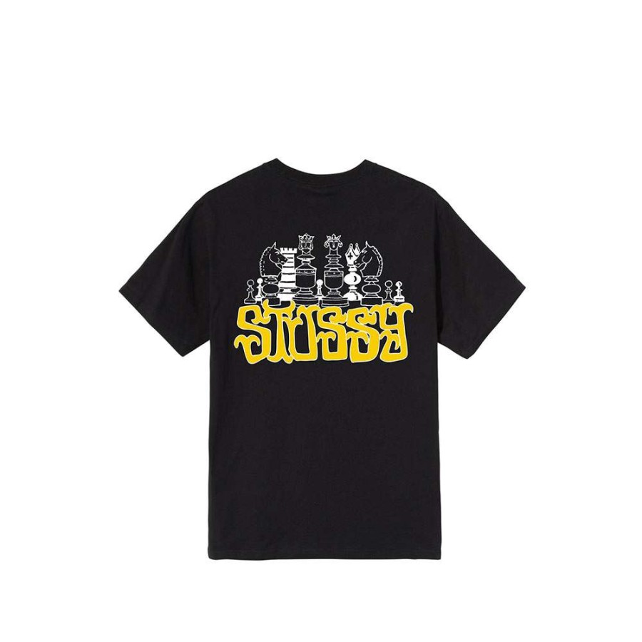 T-Shirts & Polo * | Stussy Gambit Tee Dark Black 1904572 Discount