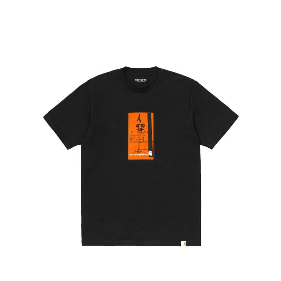 T-Shirts & Polo * | Carhartt Wip S/S Interception T-Shirt Black I029061-14 Sale