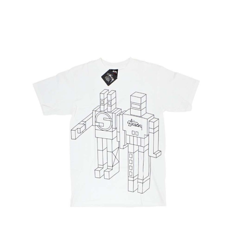 Heritage * | Stussy X Delta Giant Robot White Tee Limited Edition 1901805 Promotion