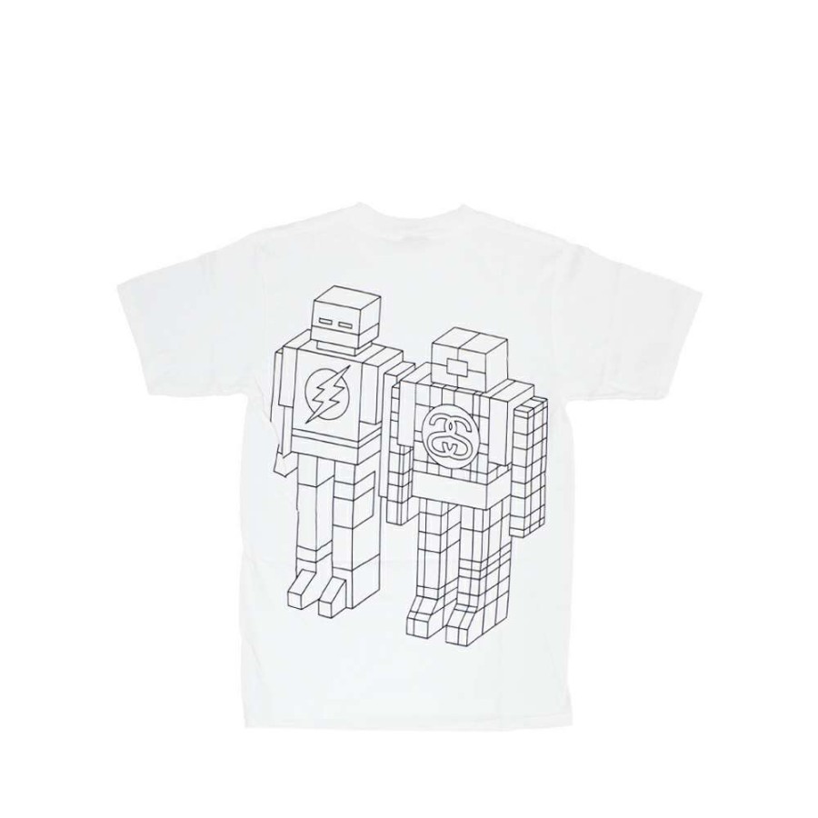 Heritage * | Stussy X Delta Giant Robot White Tee Limited Edition 1901805 Promotion