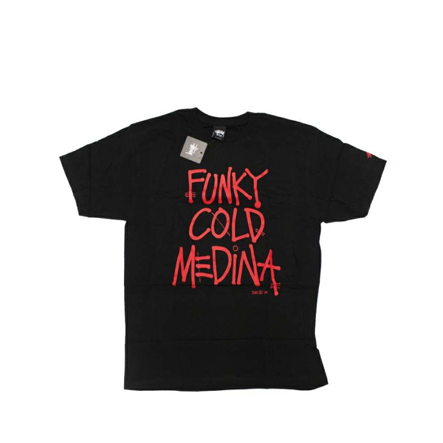 Heritage * | Stussy X Delicious Vinyl Funky Cold Medina Black Tee Limited Edition 3902369 Promotion