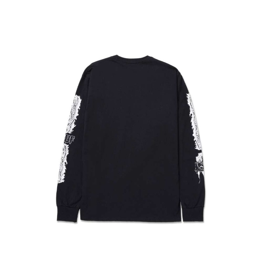 T-Shirts & Polo * | Ghost Rider Long Sleeve T-Shirt Black Ts01889 Huf Discount