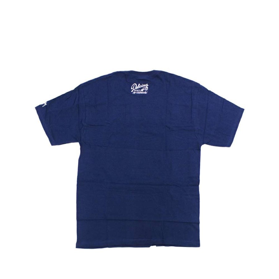 Heritage * | Stussy X Delicious Vinyl Sittin' On Chrome Dark Blue Tee Limited Edition 3902373 Sale