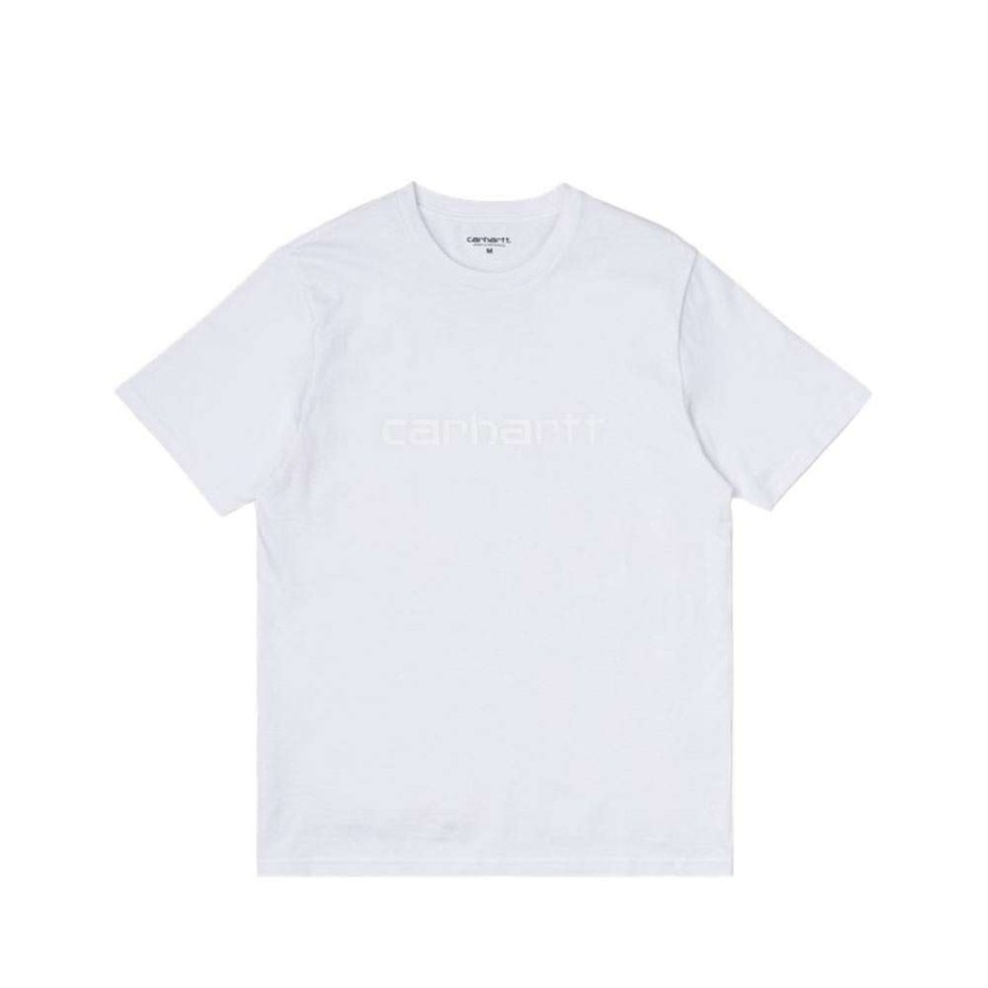 T-Shirts & Polo * | Carhartt Wip S/S Script T-Shirt White/White Discount