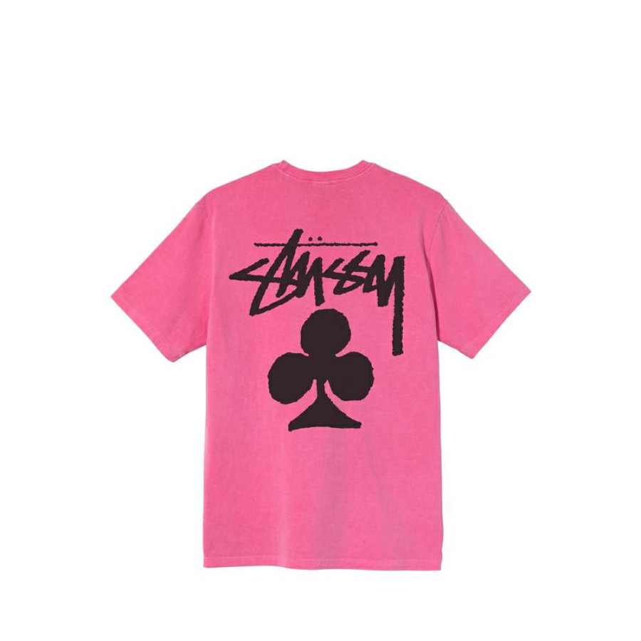 T-Shirts & Polo * | Stussy Club Pigment Dyed Tee Pink 1904670 Sale