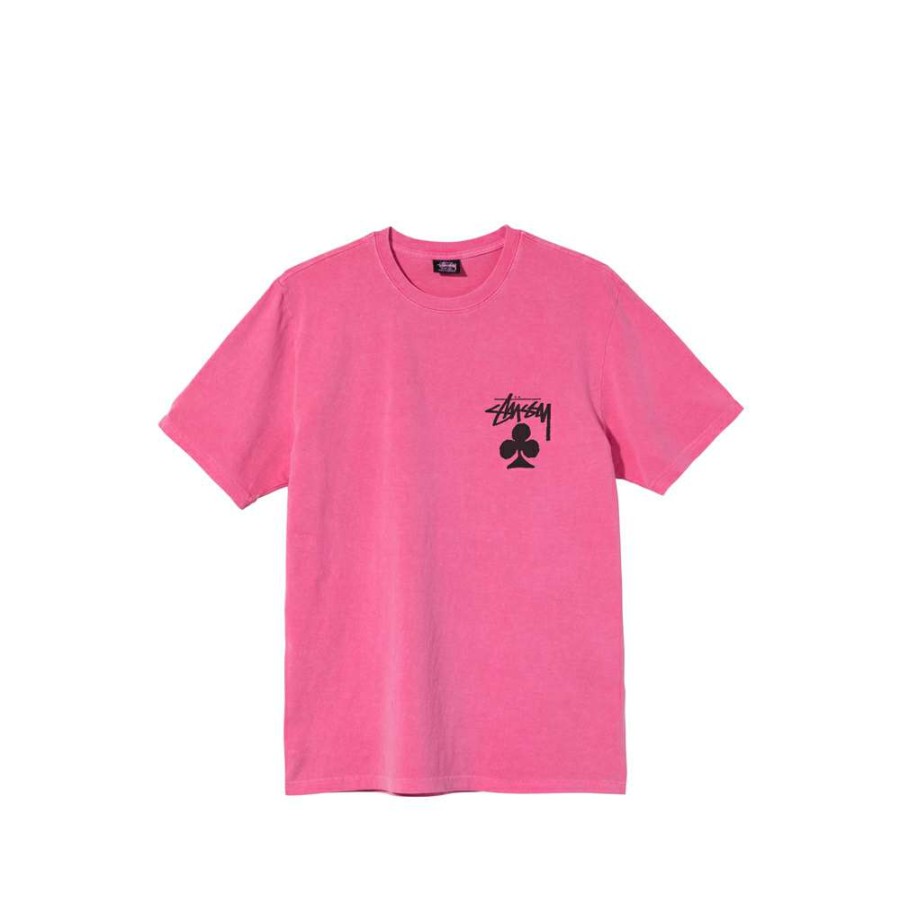 T-Shirts & Polo * | Stussy Club Pigment Dyed Tee Pink 1904670 Sale