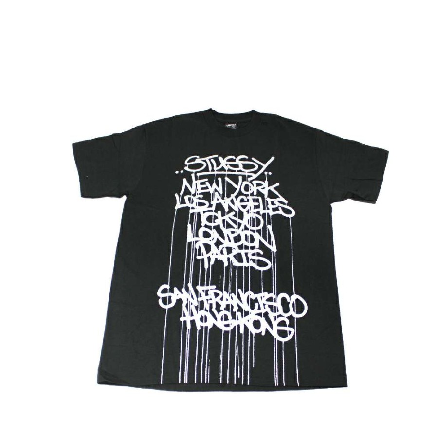 Heritage * | Stussy Black Tee World Tour 2006 Kr Limited Edition Sale