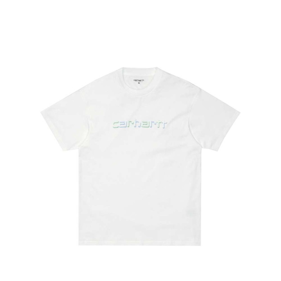 T-Shirts & Polo * | Carhartt Wip Shadow Script T-Shirt White I029012-7 Promotion