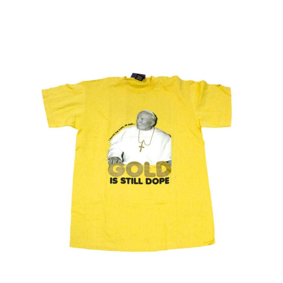 Heritage * | Stussy Pope Gold Still Dope Tee Yellow Limited Edition Sale