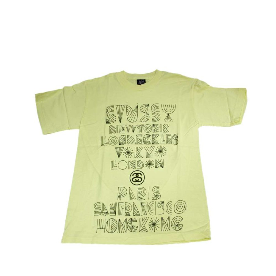 Heritage * | Stussy Yellow Tee World Tour 2006 Geoff Mcfetridge S6Sc1901240 Limited Edition Sale