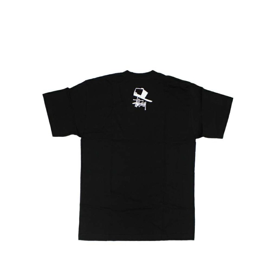 Heritage * | Stussy X Reas Paint Crew Black Tee Limited Edition 1902091 Discount