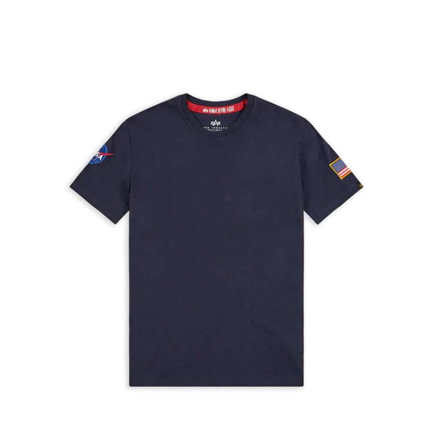 T-Shirts & Polo * | Alpha Industries Nasa T Rep Blue 196506/07 Promotion