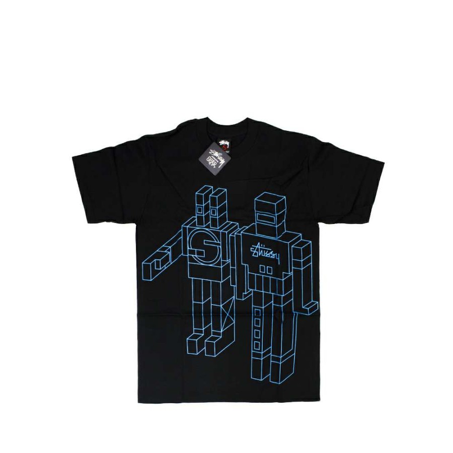 Heritage * | Stussy X Delta Giant Robot Black Tee Limited Edition 1901805 Sale