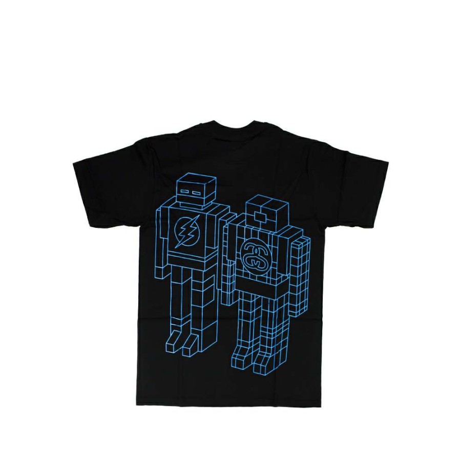 Heritage * | Stussy X Delta Giant Robot Black Tee Limited Edition 1901805 Sale