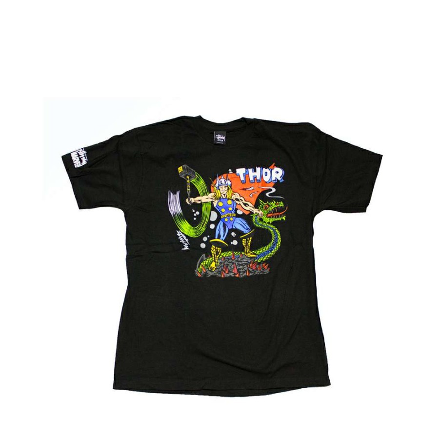 Heritage * | Stussy X Marvel Thor Black Tee Promotion