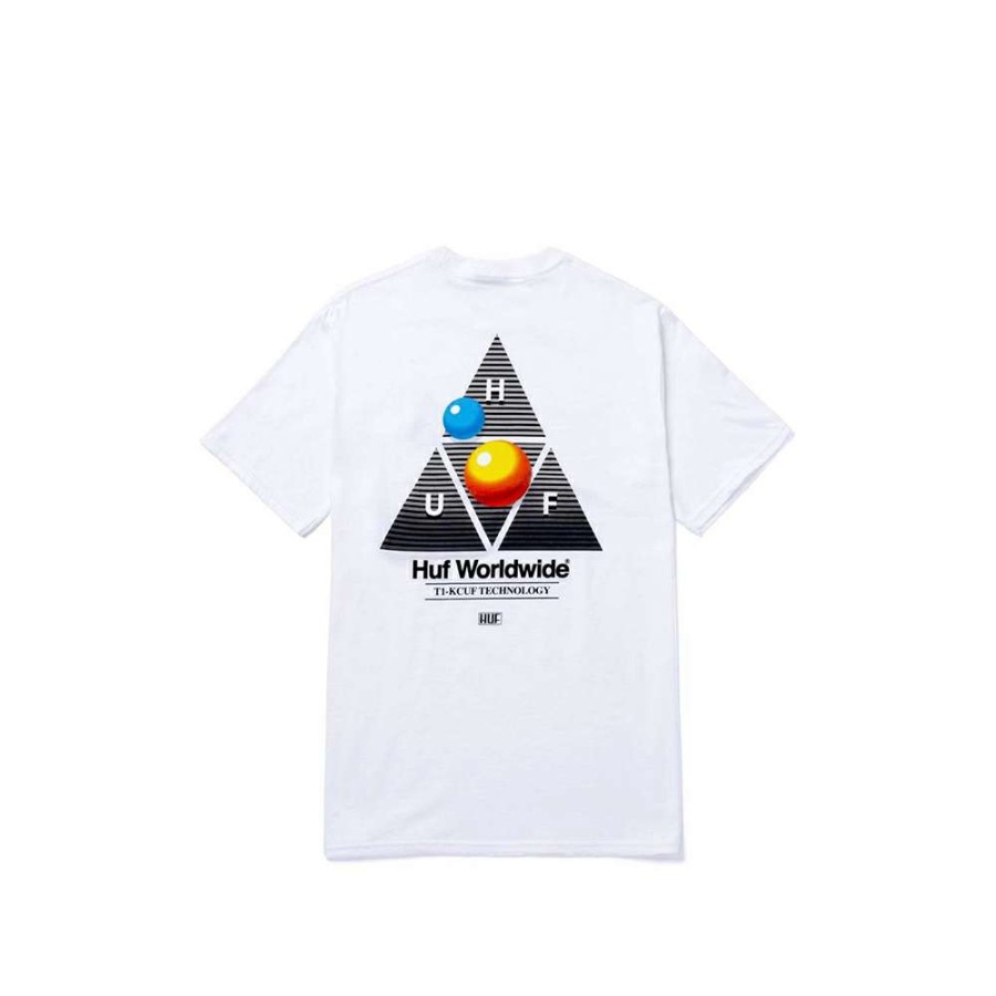 T-Shirts & Polo * | Huf Video Format Tt T-Shirt White Ts01518 Discount