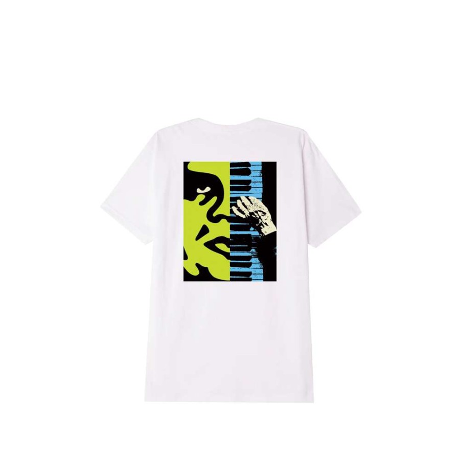 T-Shirts & Polo * | Obey Piano Man Classic T-Shirt White 165262863 Sale