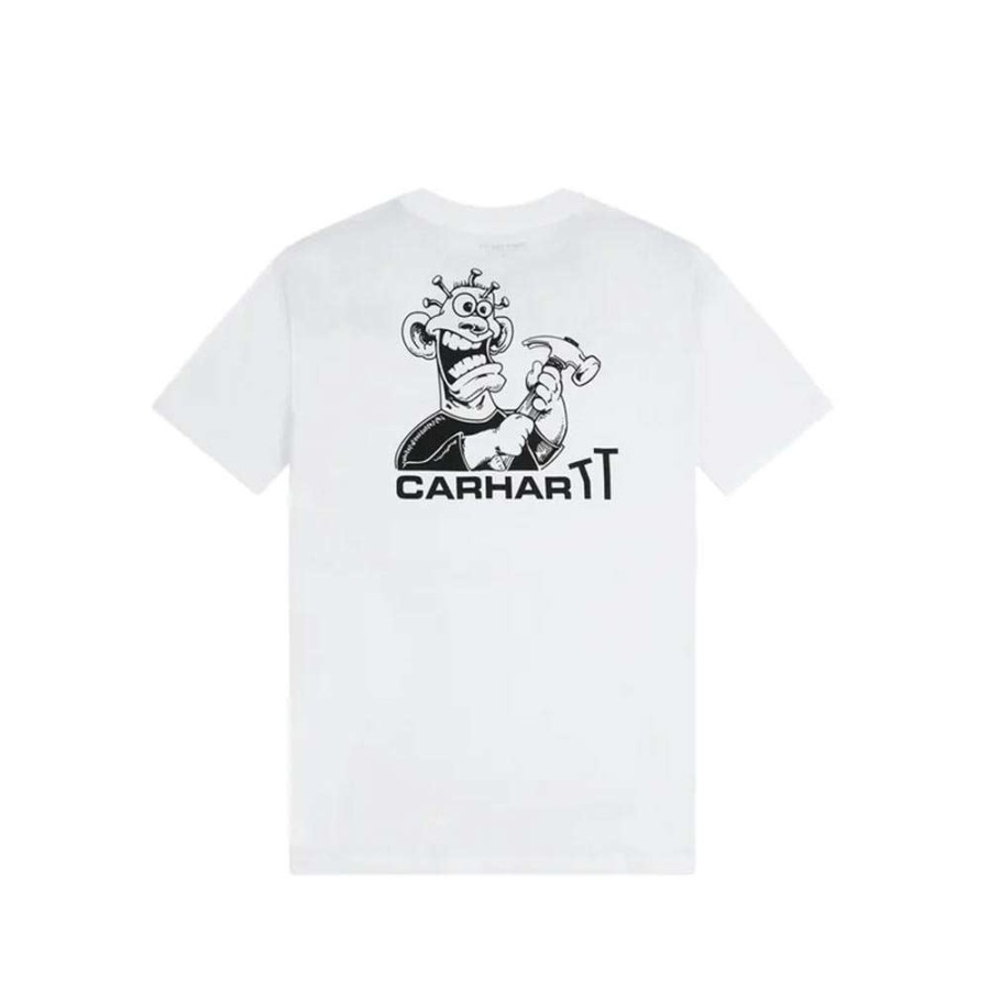 T-Shirts & Polo * | Carhartt Wip S/S Nails T-Shirt White / Black I028495-02-90 Stussy Sale