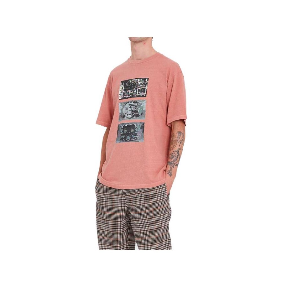 T-Shirts & Polo * | Volcom Animoscillator Fa S/S T-Shirt Desert Sand A5232107 Sale