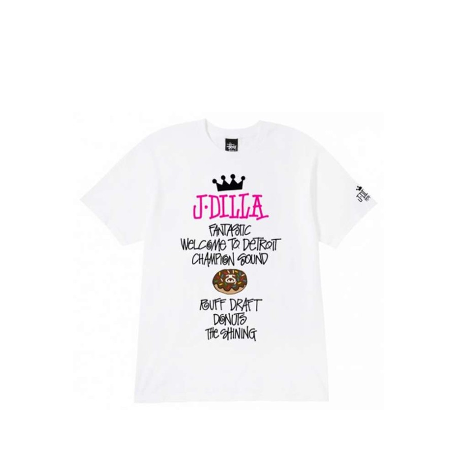 Heritage * | Stussy J Dilla World Tour T-Shirt Short Sleeve White Pink Sale