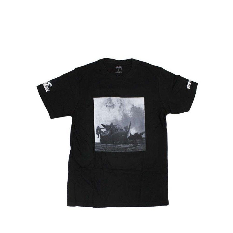 Heritage * | Stussy Customade X Fergadelic Authentic Surf Invasion Black Tee Limited Edition Sfsc0900083 Discount