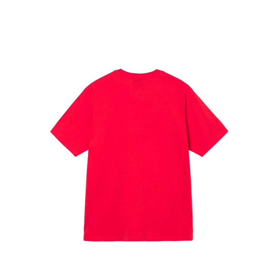 T-Shirts & Polo * | Stussy Split Oval Tee Red 1904768 Discount