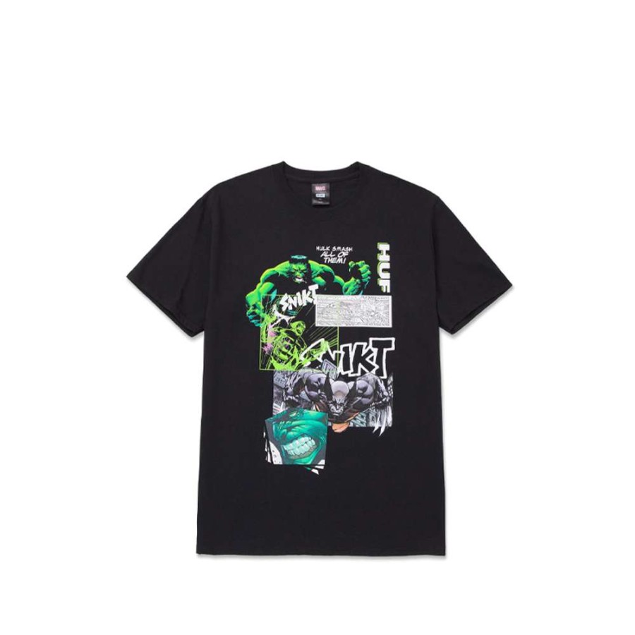 T-Shirts & Polo * | Huf Smash Up S/S T-Shirt Black Ts01896 Promotion