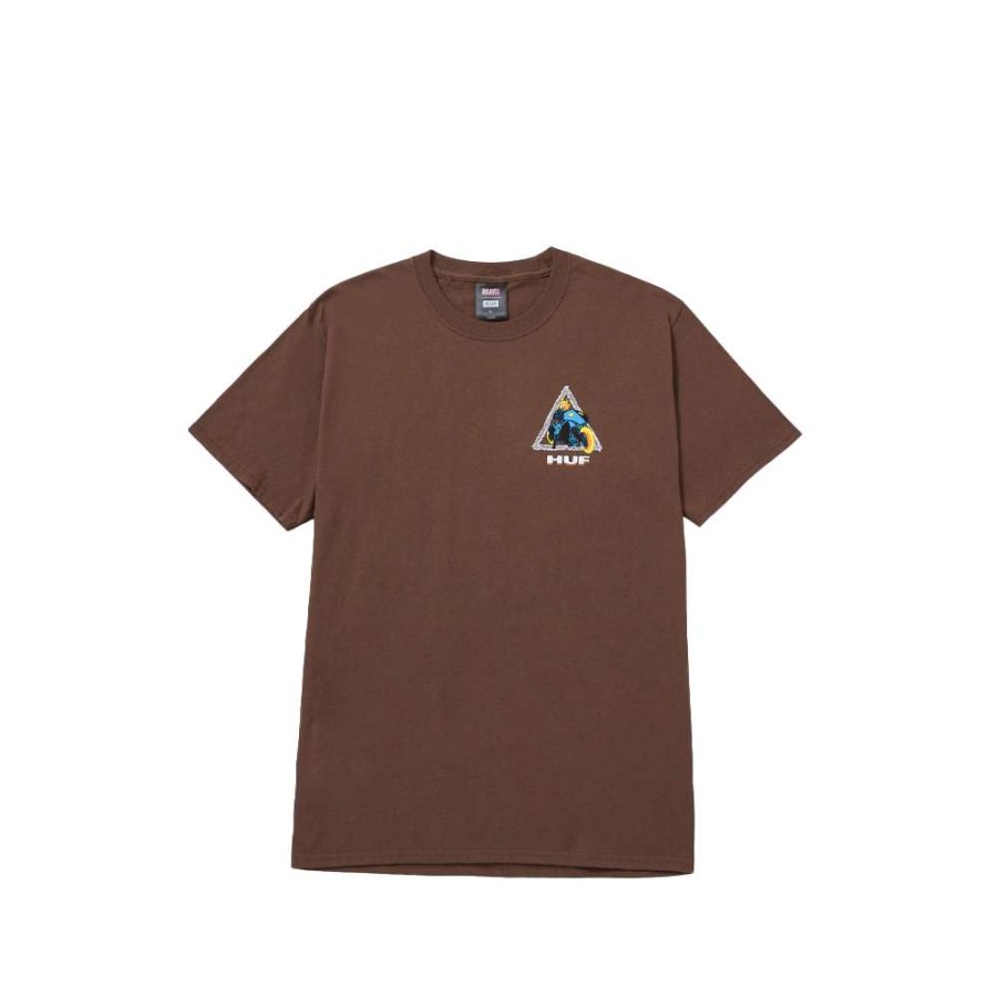 T-Shirts & Polo * | Huf Ghost Rider Triple Triangle S/S T-Shirt Brown Ts01903 Sale