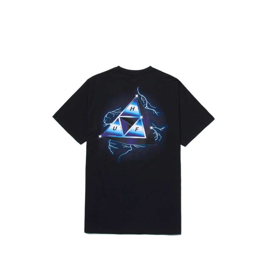 T-Shirts & Polo * | Huf Storm Triple Triangle S/S T-Shirt Black Ts01661 Discount