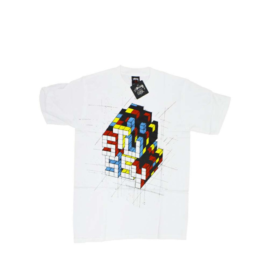 Heritage * | Stussy X Delta Rubic White Tee Limited Edition 1901822 Discount