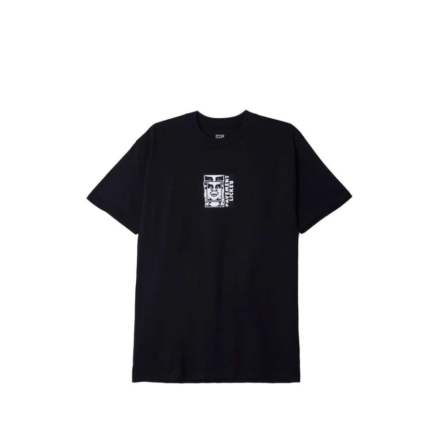 T-Shirts & Polo * | Pavement Licker X Obey Icon Face T-Shirt Black 165262990M Promotion