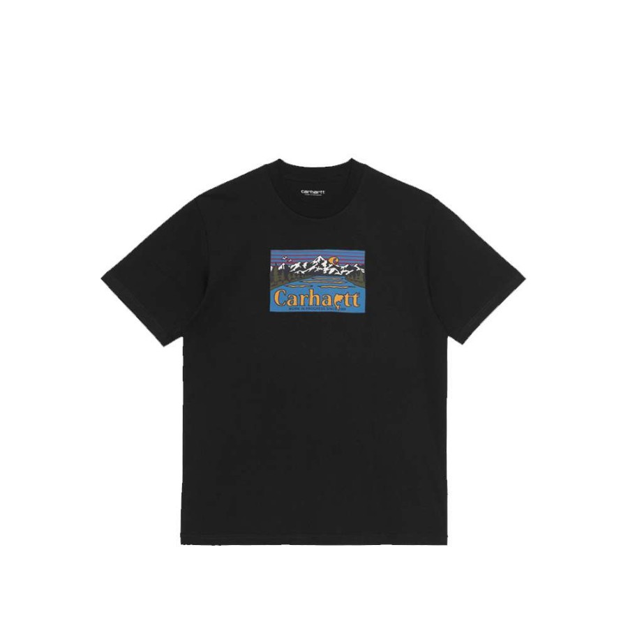 T-Shirts & Polo * | Carhartt Wip S/S Great Outdoors T-Shirt Black I029609-14 Discount