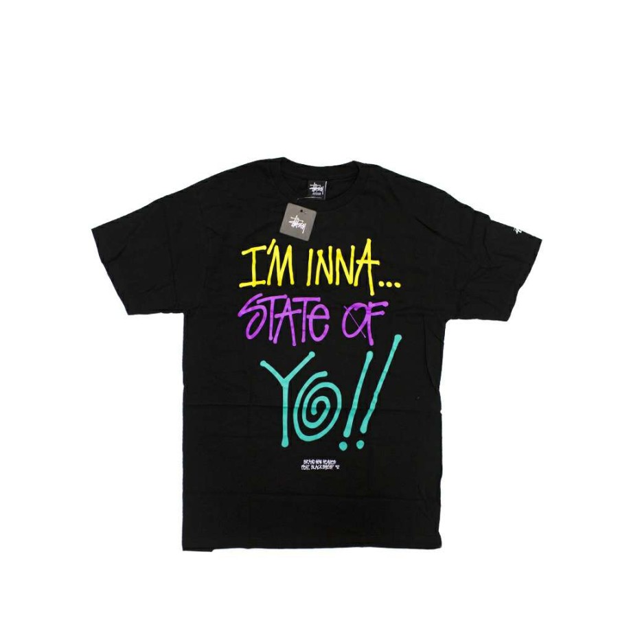 Heritage * | Stussy X Delicious Vinyl State Of Yo!! Black Tee Limited Edition 3902371 Sale