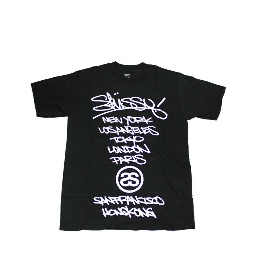 Heritage * | Stussy Black Tee World Tour 2006 Marok Limited Edition Discount