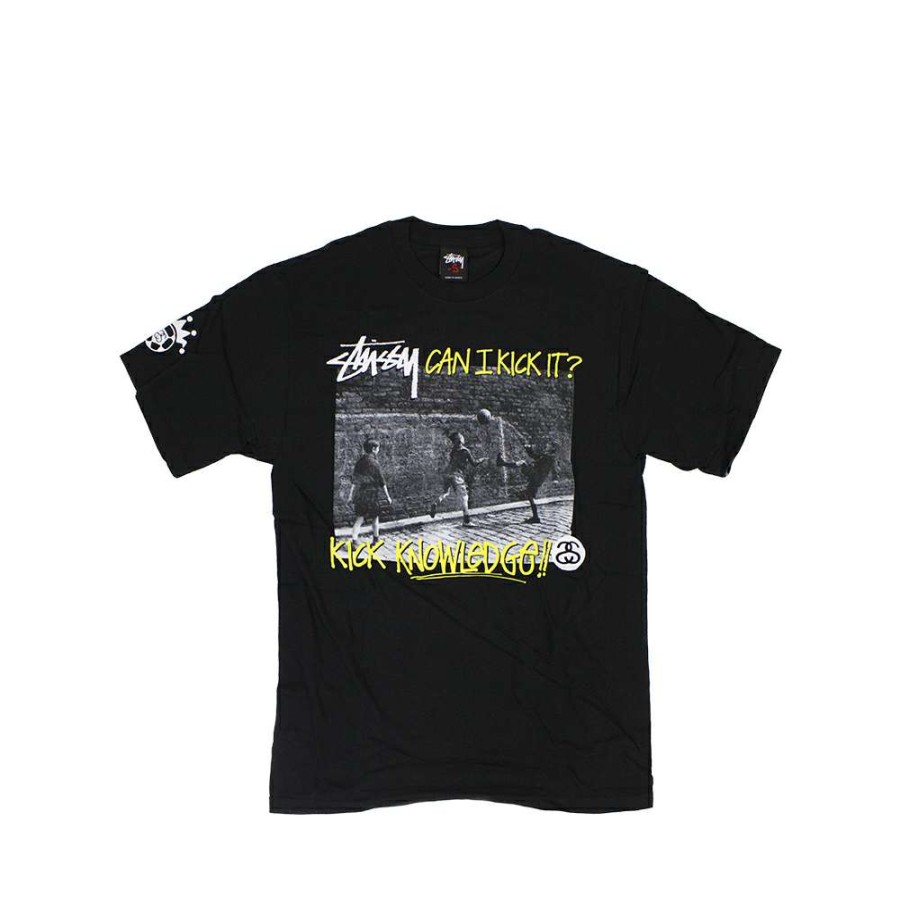 Heritage * | Stussy Customade Sc Ss Kick Knowledge Black Tee Limited Edition Eesc3902084 Promotion