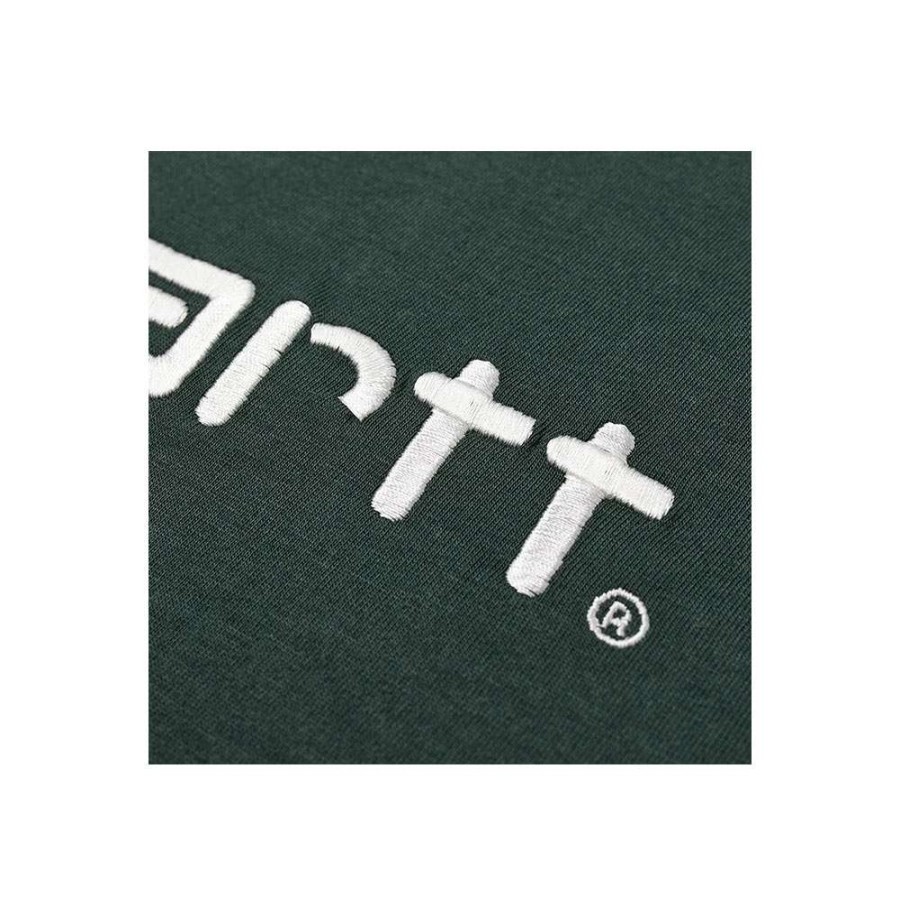 T-Shirts & Polo * | Carhartt Wip S/S Carhartt Tricol T-Shirt Dark Teal I028359_0F2_00 Sale